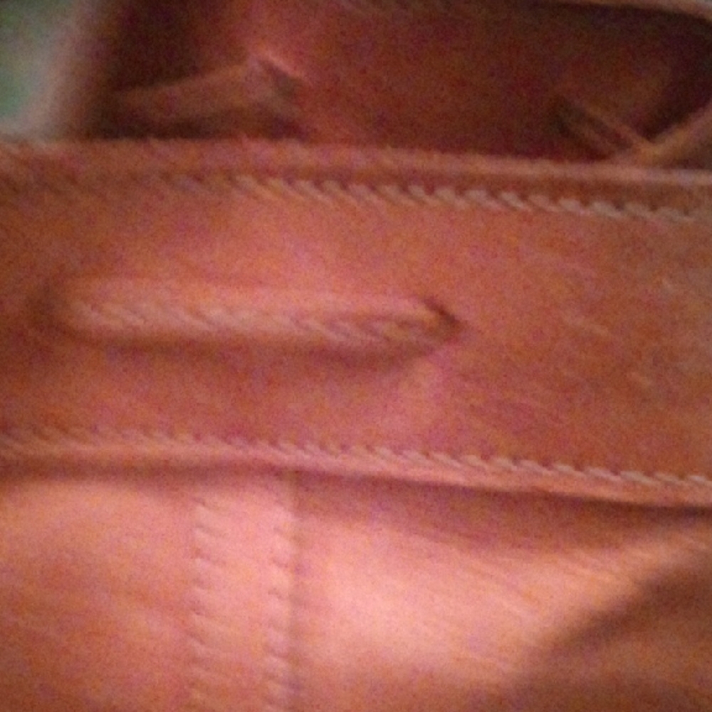 Chic Tan Leather Drawstring Backpack - image 3